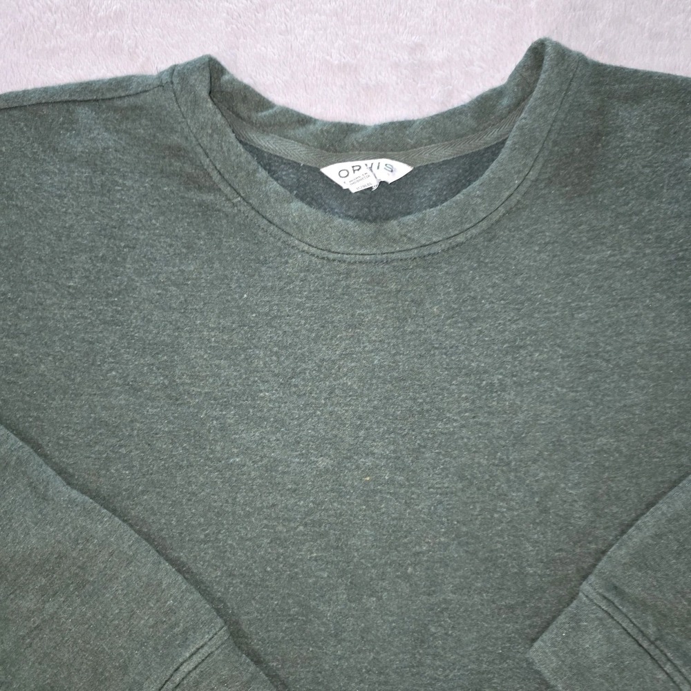 ORVIS Classic Cozy Long Sleeve Crewneck Sweatshirt Pullover Green Womens Size XL